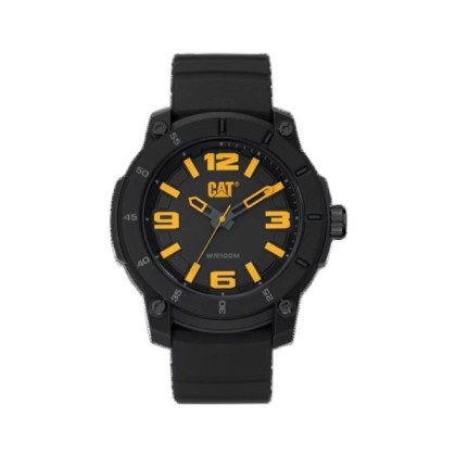 CAT STRYNOX LY-160-21-137 Analog Black Silicone Strap Men Watch 
